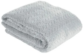 Jemná deka CINDY s reliéfnym vzorom - popol