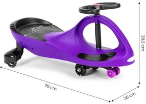 Gravitačné odrážadlo so svietiacimi kolesami - fialové