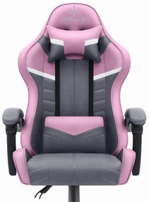 Hells Herná stolička Hell's Chair HC-1004 GREY PINK