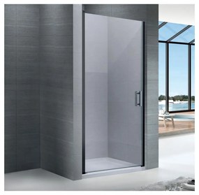 Madeira 90 čierne otváracie sprchové dvere, 190cm, 6mm