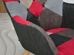 Kreslo Nutri (patchwork + buk). Vlastná spoľahlivá doprava až k Vám domov. 1110347