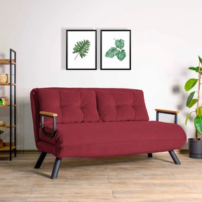 Pohovka futon  Sandy (bordová). Vlastná spoľahlivá doprava až k Vám domov. 1062310