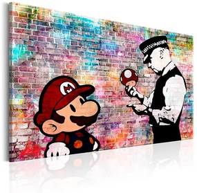 Artgeist Obraz - Banksy: Colourful Brick Veľkosť: 60x40, Verzia: Na talianskom plátne