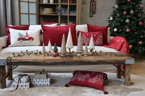 Krémovo-zlatý antik dekoračný vianočný stromček Noël -Ø 10*7*23 cm