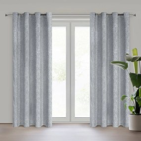 ZÁVES NA KRÚŽKOCH ADELINA 140X250 CM SIVÁ