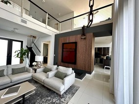 Drevený akustický panel, 2400 x 600 mm, B2BP008, balenie 5 ks, dub sonoma