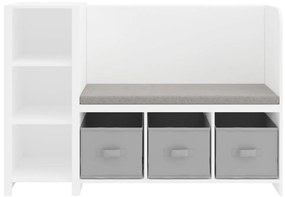 Regál Benco (biela + sivá). Vlastná spoľahlivá doprava až k Vám domov. 1119535