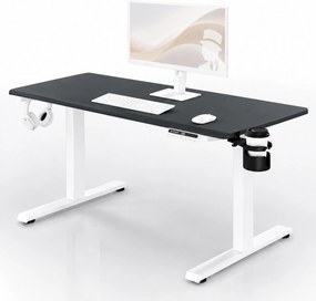 Elektrický stôl s nastaviteľnou výškou ergonomický bielo-antracitový,1400x700 mm: ARIA