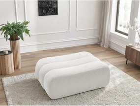 Biela podnožka z textílie buklé Azra – Bobochic Paris