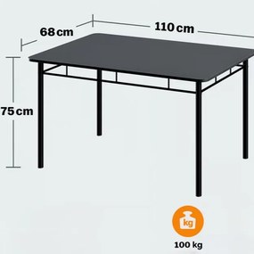 InternetovaZahrada Jedálenský set Leo - antracit