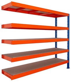 Trestles Prístavok k regálu 2000x2200x600, 5 políc Farba: oranžová a modrá