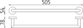 Nimco Držiak na uteráky, 51 cm UNIX - UN 13046A-26