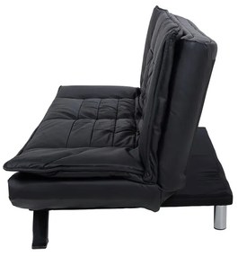 Dizajnová rozkladacia sedačka Alun, 196 cm, čierna