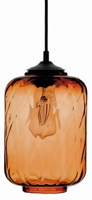 Závesná lampa Tezeusz sklo, jantárová Ø 17 cm
