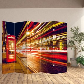 Paraván - Červená londýnska telefónna búdka (210x170 cm)