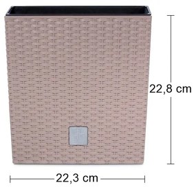 Plastový kvetináč DRTS225L 22,5 cm - mocca
