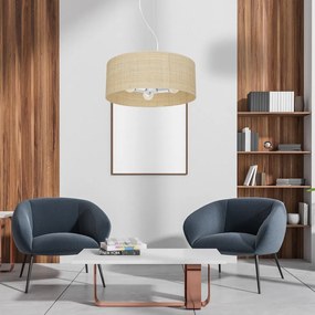Závesné svietidlo Marshall, 1x ratanové tienidlo, (fi 50cm), w