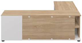 TV stolík v dekore duba v bielo-prírodnej farbe 130x46 cm Angle – TemaHome