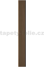 Akustické dekoračné panely SLIM, dub svetlý 3D lamely na filcovom podklade, rozmer 270 x 30 cm, IMPOL TRADE