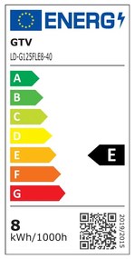 Neutrálna biela filamentová žiarovka E14, 8 W – GTV