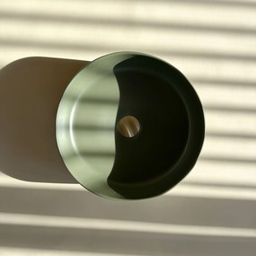 Rea Sami, umývadlo na dosku 360x360x115 mm, tmavá zelená matná, REA-U4567