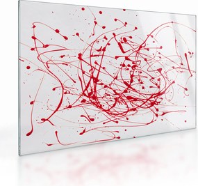Sklenený obraz technikou Drippingu (70x50 cm)