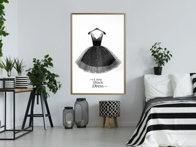 Artgeist Plagát - Little Black Dress [Poster] Veľkosť: 20x30, Verzia: Čierny rám