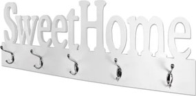 Nástenný vešiakový panel Sweet Home, biely%