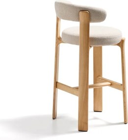 Béžová/v svetlo prírodnej farbe barová stolička z jaseňového dreva (výška sedadla 75 cm) Granite – Kave Home