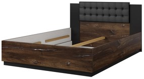 Manželská posteľ 140 cm Signat Typ30 (dub flagstaff + čierna matná). Akcia -20%. Vlastná spoľahlivá doprava až k Vám domov. 1118233