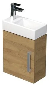 Kúpeľňová skrinka s umývadlom SAT Cube Way 1 40x47,5x20 cm dub Hickory mat CUBE320401DDH