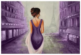 Gario Ručne maľovaný obraz Prechádzka v Paríži Rozmery: 120 x 80 cm