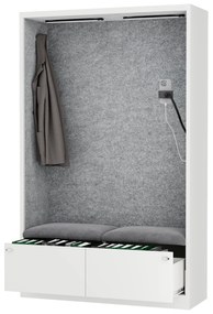 Sally 1150mm korpus Biały - siedzisko Szary