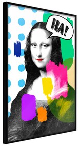 Artgeist Plagát - Mona Lisa Pop-art [Poster] Veľkosť: 20x30, Verzia: Čierny rám s passe-partout