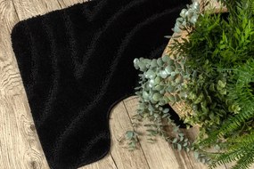 Sada kúpeľňových koberčekov SUPREME WAVES vlny, čierna
