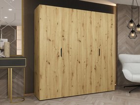 Šatníková skriňa Umonca 200, Farby: dub artisan