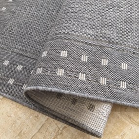 DY ZARA 11 obojstranný koberček s výšivkou, sivý Rozmer: 60 cm