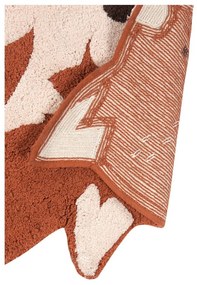 Gaštanovohnedý bavlnený koberec Nattiot Little Wolf, 70 x 110 cm