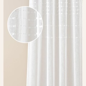 Room99 Záclona na páske Marisa Bodky Farba: Krémová, Veľkosť: 200 x 250 cm