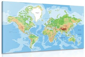 Obraz klasická mapa sveta - 120x80