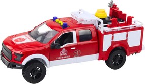 LEAN Toys Hasičské auto s vodou, svetlami a zvukmi, bielo-červené, v mierke 1:12