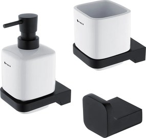 Nimco Sada kúpeľňových doplnkov MAYA čierna - MAC set-31K-T-90