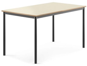 Stôl SONITUS, 1400x800x760 mm, HPL - breza, antracit