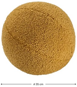 Hnedý detský pohovkový vankúš z textílie buklé Ball – Wigiwama