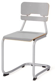 Školská stolička LEGERE I, V 450 mm, strieborná, šedá