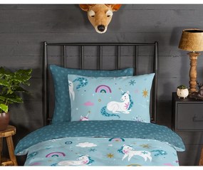 Flanelové detské obliečky na jednolôžko 140x200 cm Snowycorn – Good Morning