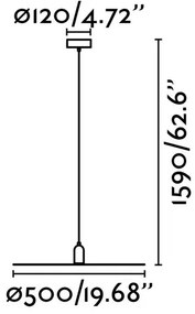 FARO 68145 - Luster na lanku PLAT 1xE27/60W/230V