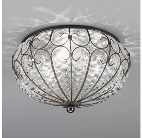 SIRU - Stropné svietidlo SAN TOMÀ 3xE14/40W/230V číra/chróm benátske sklo