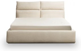 Čalúnená posteľ bez matraca BASIL 160x200 cm béžová