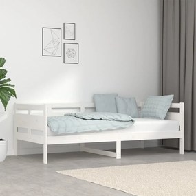 Denná posteľ biela borovicový masív 90x190 cm
